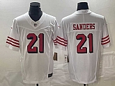 Men's San Francisco 49ers #21 Deion Sanders White 2023 FUSE Color Rush Vapor Untouchable Limited Jersey,baseball caps,new era cap wholesale,wholesale hats